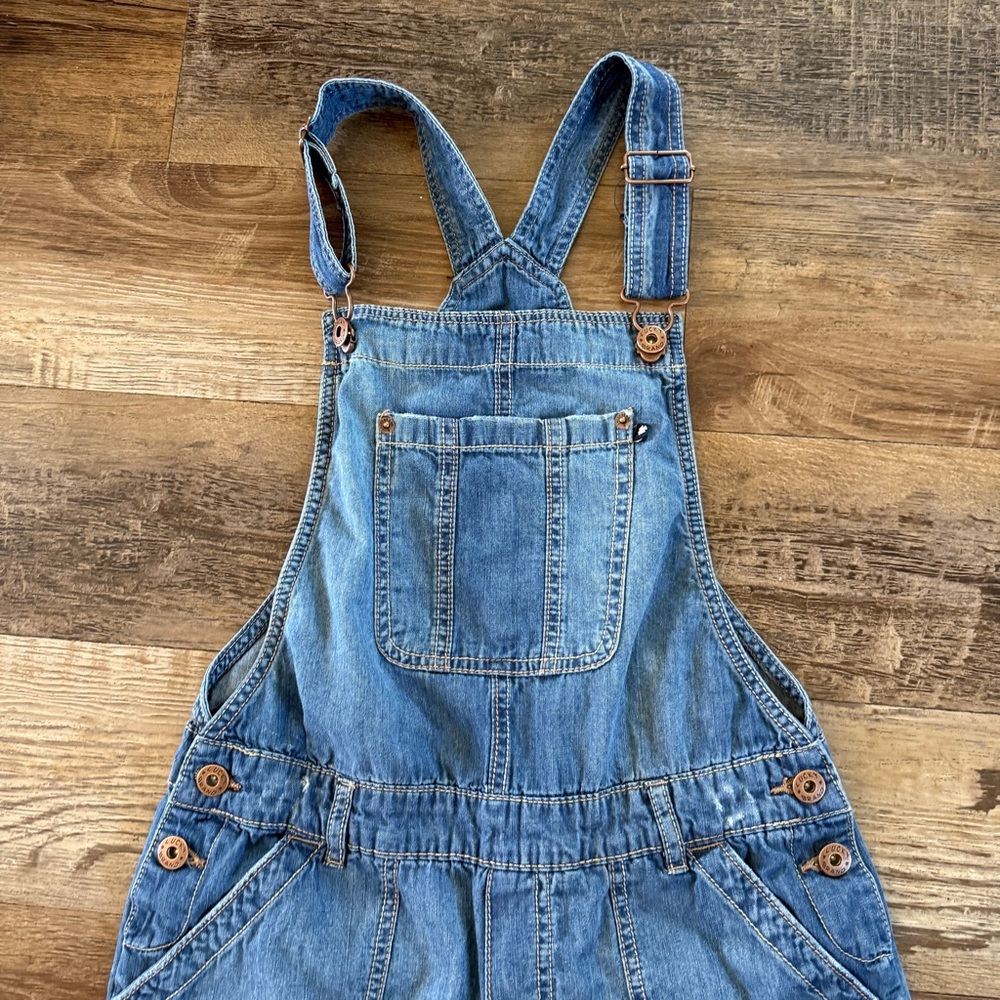 Lucky Brand Blue Denim Kids Overalls Size 14 - Picture 2 of 6
